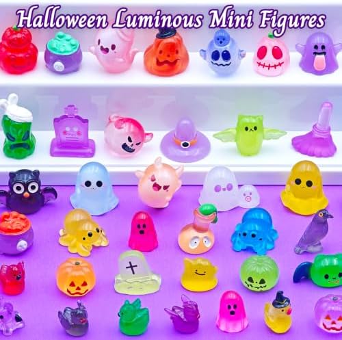 54 Pcs Halloween Luminous Mini Resin Figures Ghost Miniature Figurines