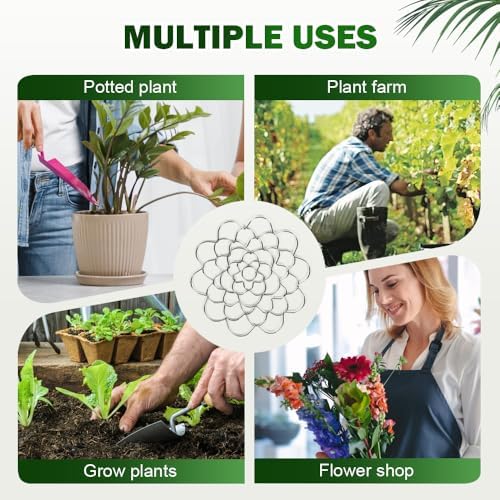 Stainless Steel Floral Grid Organizer, 2025 New Flower Arrangement Holder, Floral Grid Reuseable Flower Frog Wire Arranger Twist for Vase Floral Stems Bouquets Plant Fixation Sliver (Sliver-4in)