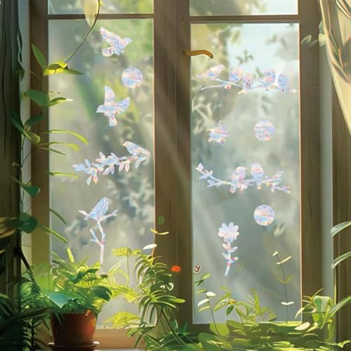 33 PCS Bird Window Strike Prevention Decals, Anti-Collision Window Stickers, Window Clings for Birds, Bird Decals to Prevent Birds from Hitting Windows, Glass Door Bird Safety Stickers