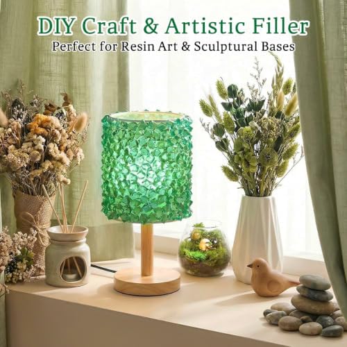 160 Pieces Deep Green Acrylic Fake Ice Rocks, Vase Filler for Table Scatter