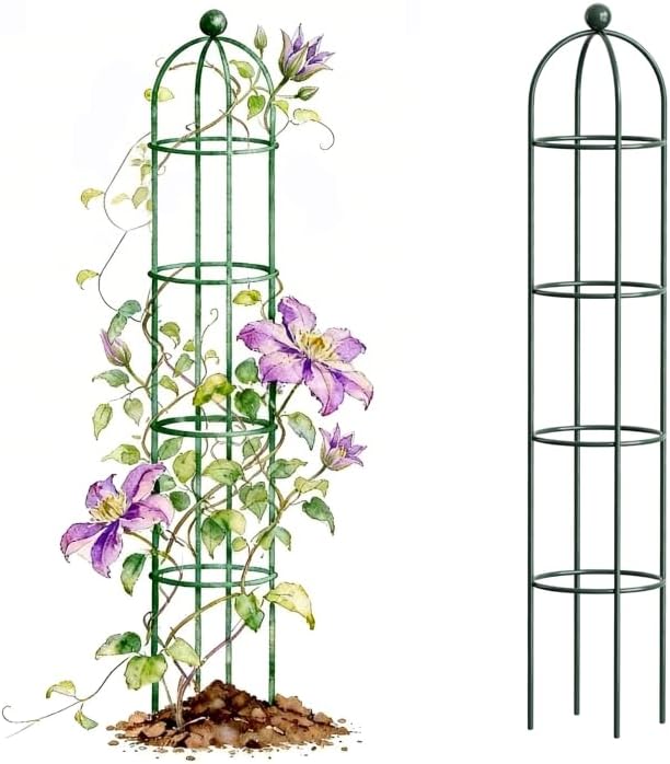 Luster Leaf Link-Ups Grow Through Grid, 20” Round With 30” Legs Plant Support, Green