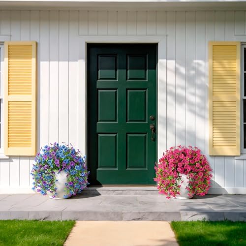 Artificial Faux Flowers Plants for Outdoor UV Resistant Summer Decoration