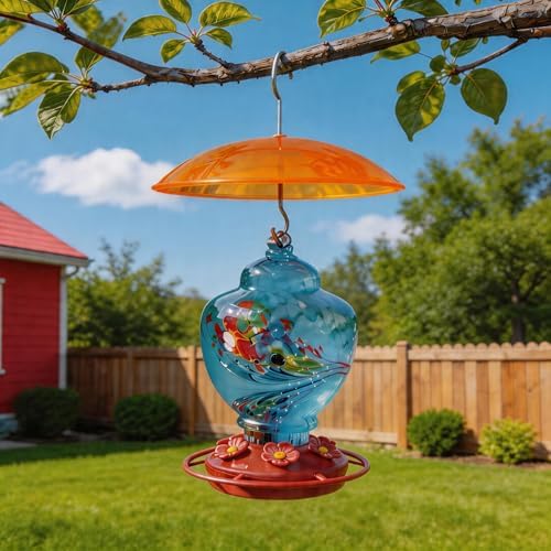 8" Mini Plastic Rain Cover for Bird Feeder, 2-Pack Yellow Weather Guard