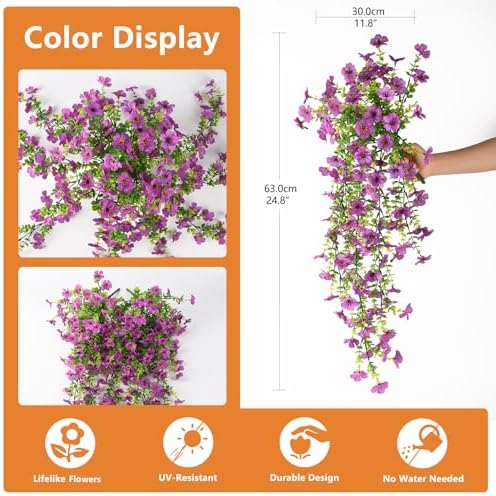 Hommyea Artificial Fake Fall Flowers Plants for Outdoors Mums Home Decor