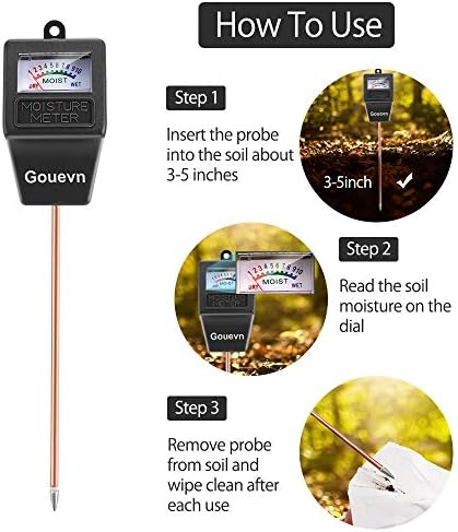 Gouevn Soil Moisture Meter for Plants, Plant Water Meter Indoor Outdoor