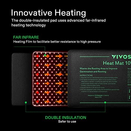 VIVOSUN 10" x 20.75" Durable Waterproof Seedling Heat Mat