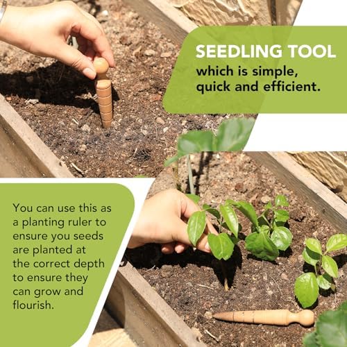 Newspaper Plant Pot Maker Wood Plant Seed Dibber Set Wooden DIY Newspaper Paper Pot Maker for Grow Your Own Seedlings Gardening Seedling Starter Pots Making Tool Paper Pot Press