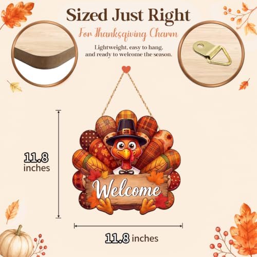 Thanksgiving decorations For Home Turkey Front Door Decor Welcome Sign