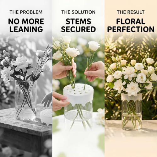 Silicone Flower Arranging Grid, Reusable Flexible Floral Stem Holder