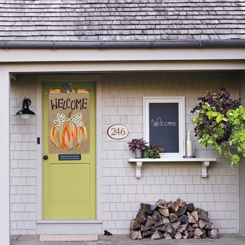 AVOIN colorlife Welcome Fall House Flag 28x40 Inch Double Sided Outside
