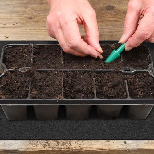 Willinglong 6 Pcs 12-Cell Replacement Capillary Mats, Self Watering Seed Starting Tray Watering Mat for Indoor Greenhouse Gardening (18.5 x 3.54 Inches)