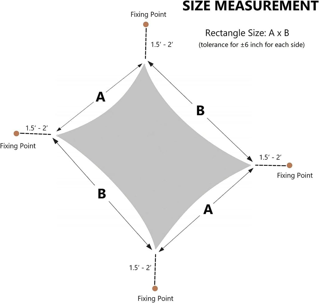 Asteroutdoor Sun Shade Sail Rectangle 10' x 13' UV Block Canopy for Patio Backyard Lawn Garden Outdoor Activities, Sand