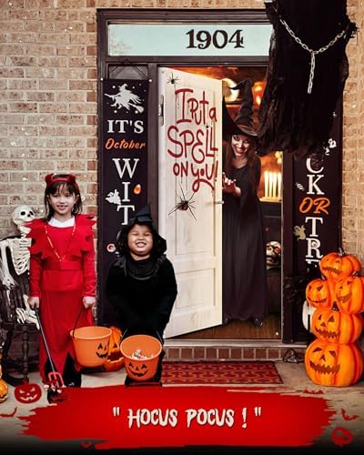 Halloween Door Cover Decor, Outdoor Party Wall Backdrop Sign