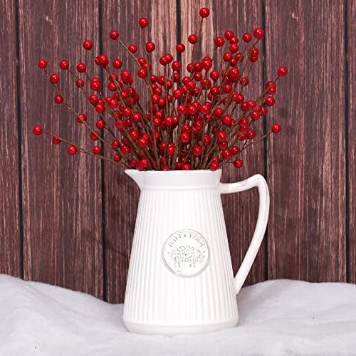 Christmas Berries Picks Red 14 Inches Set of 12 Tree Topper Decor