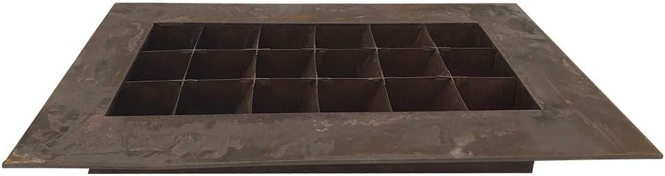 Modern Home Living Wall Galvanized Steel/Zinc Succulent Planter, Wall Mounted Garden Pocket Planter (18 Pocket, Rust