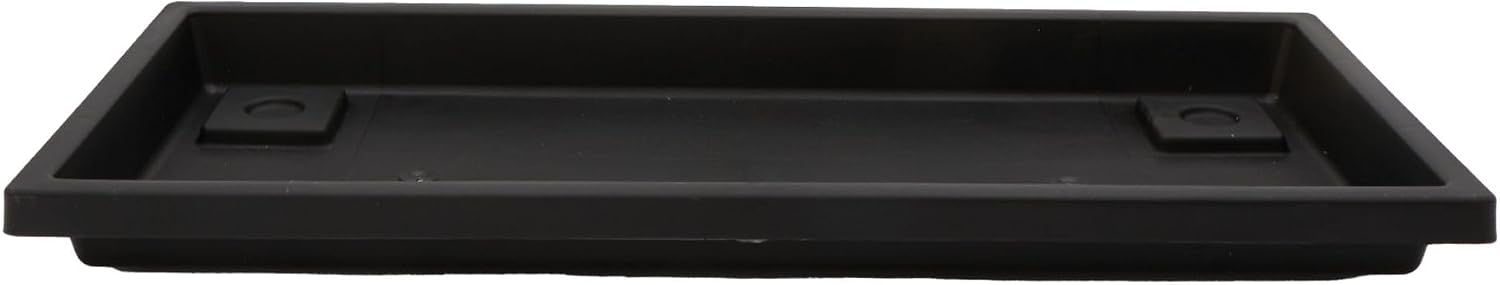 The HC Companies Venetian Rectangular Plant Tray - Lightweight Plastic Plant Saucer - Plant Drip Trays for Drainage