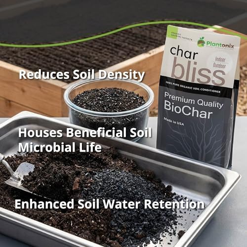Neem Bliss (1lb) + Char Bliss (1 Qt) - Neem Cake for Plants & Organic Biochar for Plants - Plant Charcoal Retains