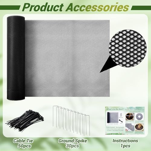 15.7" x 236" Cuttable Plant Pot Grid Set, Cat Plant Blocker Set