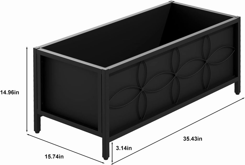 Zhongma Sturdy Raised Garden Bed with Inner Fabric Liners for Vegetables Flower, Planter Box for Backyard Patio