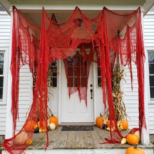 RunNico 500"x39" Large Halloween Scary Gauze, Spooky Cloth Party Decoration