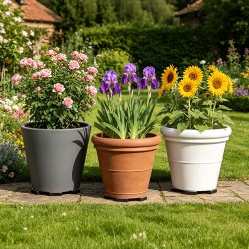 12 Pack Large 2" Wide x 0.6" Solid Square Rubber Pots Feet
