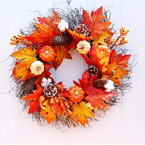 FEPITO 56 Pcs Autumn Mini Pumpkins Pine Cones for Thanksgiving Decorations