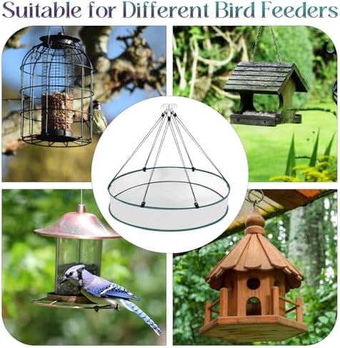 Bird Seed Catcher Tray for Hanging Bird Feeder Platform for Outdoor Feeders