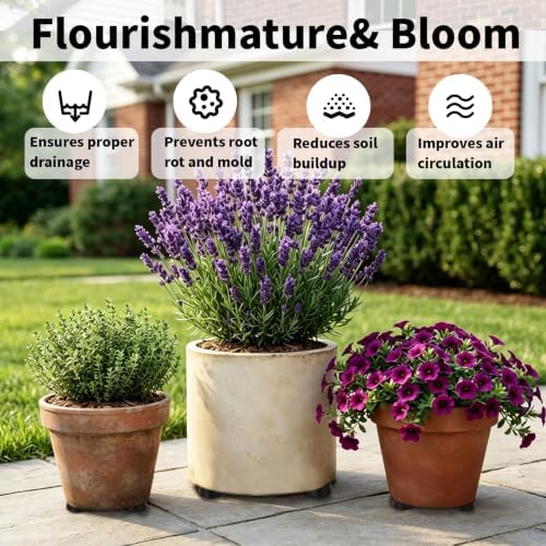 Plant Pot Feet Rubber Pot Risers Planter Feet for Outdoor Indoor Planters