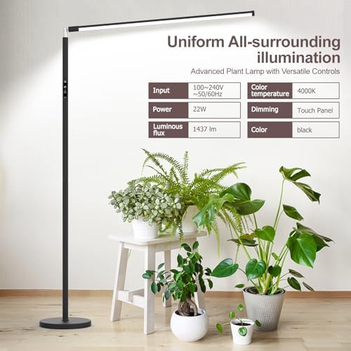 STERREN Plant Floor Lamp for Indoor Plants, Full Spectrum Grow Light