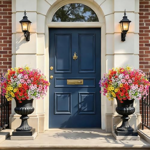 SHareconn 24 Bundles Artificial Flowers for Outdoors UV Resistant Decor