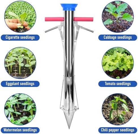 AIWFL Seedling Transplanter Long Double Handled Bulb Planter Tools