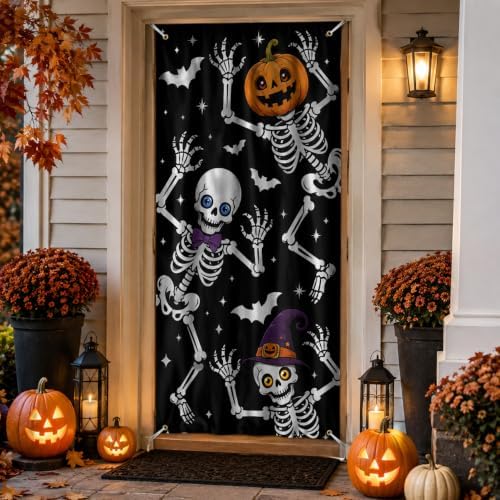 Halloween Skeleton Door Cover