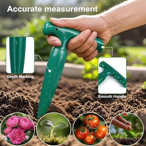 Seed Spreader 12PCS Sowing Seeds Dispenser Set Mini Seed Dispenser for Small Seeds Handheld Seed Planter Tool Seed Dibber Multifunctional Seed Spacer Gardening Tools