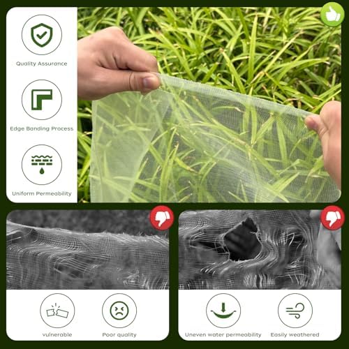 Garden Netting, 8.2'x10' Fine Mesh Net, Guard Veggies, Fruits & Flowers