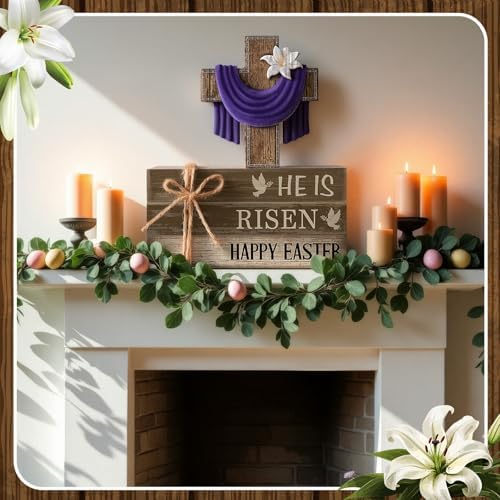4 Pcs Table Decorations Tiered Tray Decorations Mini Wooden Books Signs for Office Shelf Classroom Tabletop Bookshelf(Easter)