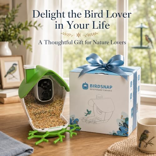 Smart Bird Feeder with Camera Solar Powered 2K HD Live Video with 32GB Card