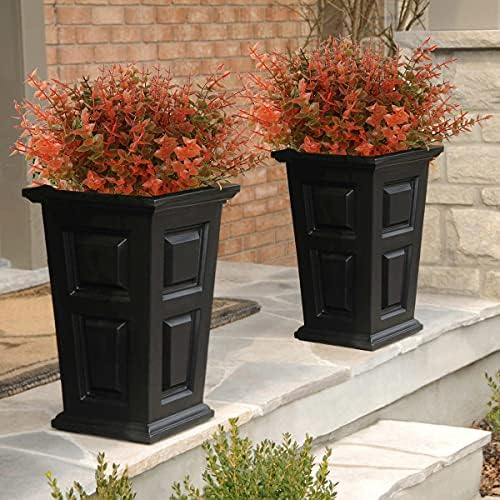 RECUTMS 8 Bundles Artificial Fall Mums Flowers No Fade Faux Autumn Plants