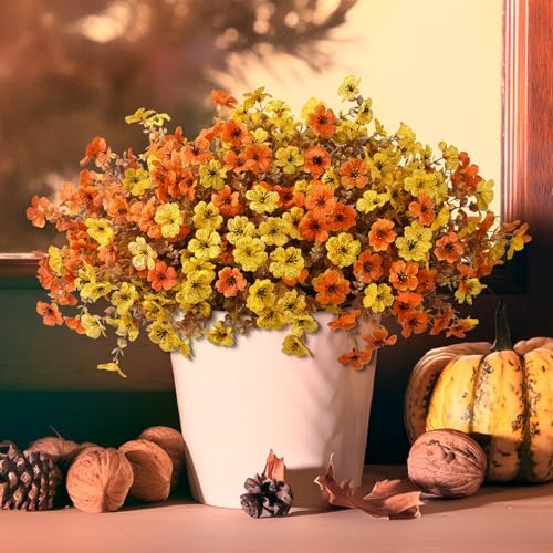 Artificial Fake Hanging Baskets Fall Flowers for Outdoors Decoration