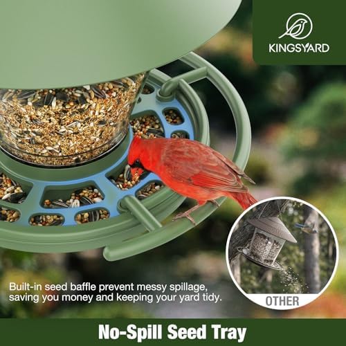 Kingsyard Wild Bird Feeder for Outdoors Hanging