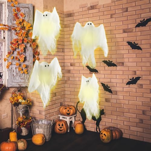 Hahafelt White Halloween Spooky Gauze Ghost Cheesecloth Decor
