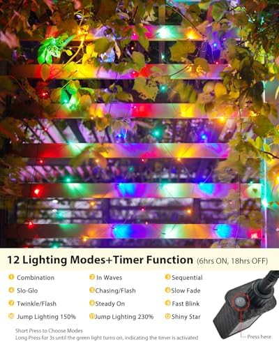 2 Pack 12×5FT 360 LED Christmas Net Lights Outdoor Mesh Lights Waterproof