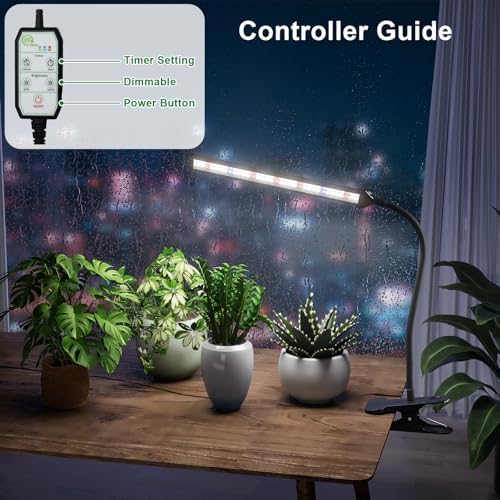 GooingTop Grow Light for Indoor Plants Growing, 6000K Full Spectrum (Pack of 2)