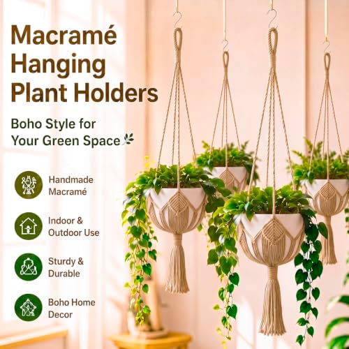 Shappy Boho Macrame Plant Hanger for Indoor