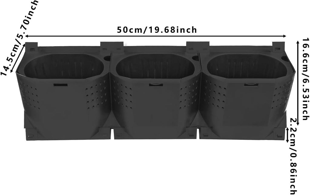 Wall Mounted Vertical Garden Planter with 36 Pots, 6 Row Vertical Stackable Hanging Planters, Indoor Outdoor Flower Pot