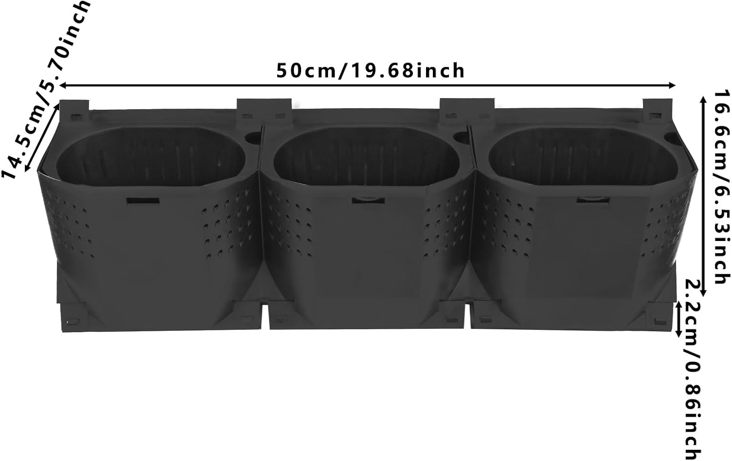 Wall Mounted Vertical Garden Planter with 36 Pots, 6 Row Vertical Stackable Hanging Planters, Indoor Outdoor Flower Pot