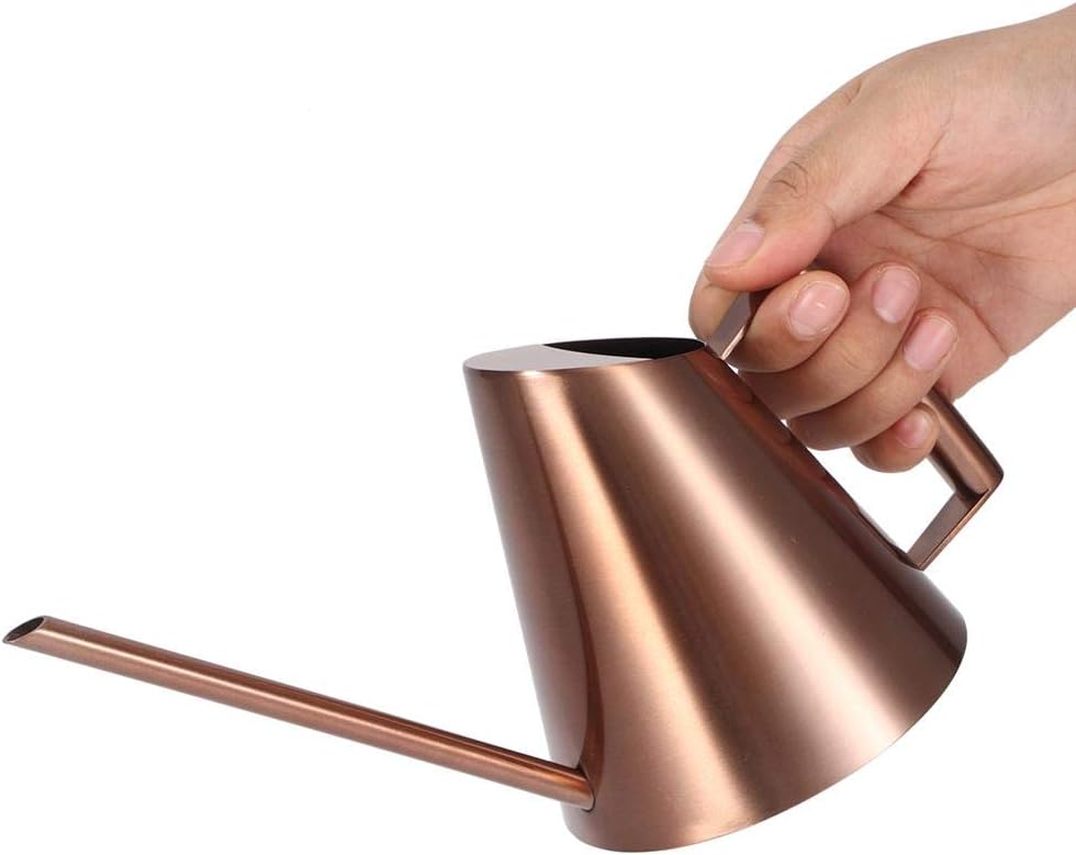 Fdit Watering Can Solid Stainless Steel Pot with Long Spout for Bonsai Indoors Plants Garden Green Plant Flower