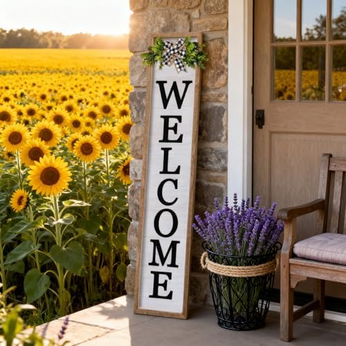 3D Outdoor Welcome Sign, 45"X9", Wood