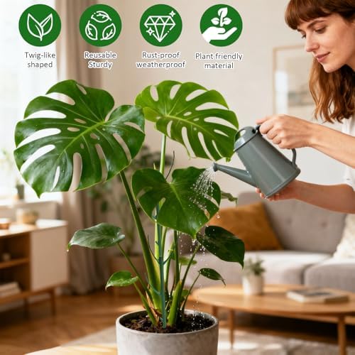 15 Pack Stackable Plant Support Stakes Indoor/Outdoor Support Pole