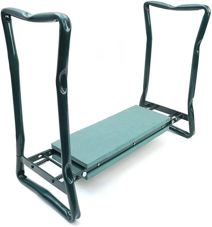 Garden Kneeler Seat Garden Stools Foldable Stool with Tool Bag Pouch EVA Foam Pad Capacity-Protects Your Knees for