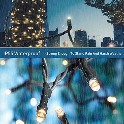 HAILI XMGQ 105FT 300 LED Christmas Lights Outdoor Waterproof (Warm White)